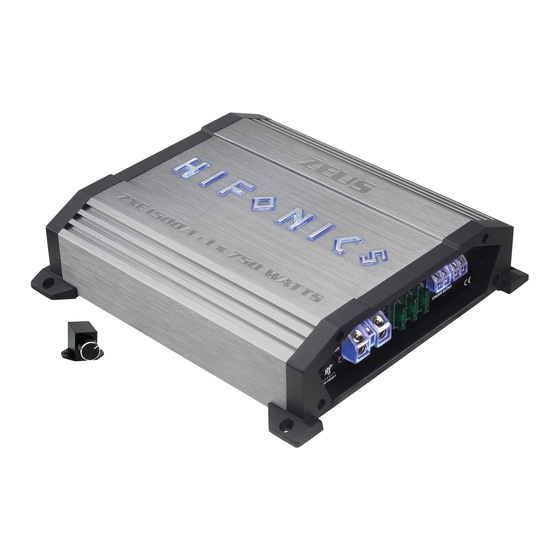 Amplificateur Voiture Hifonics Zeus ZXE 1000/2 - 2000W Puissance Max - Classe A/B - Pour Système Hi-Fi Auto