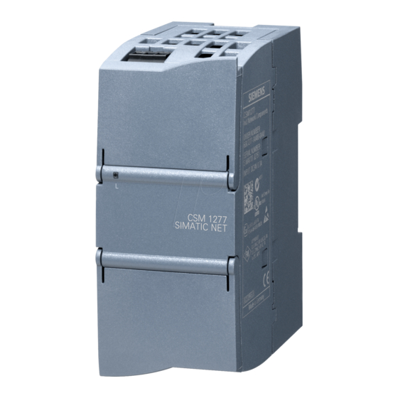 Siemens SIMATIC NET CSM 1277 Kompaktbetriebsanleitung