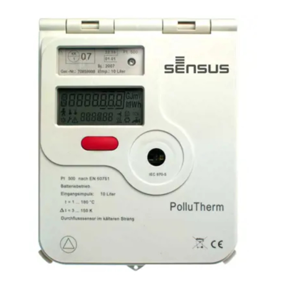 Xylem sensus PolluTherm Einbau- Und Betriebsanleitung