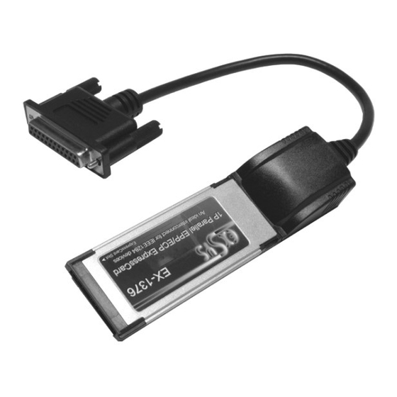 Exsys EX-1376 Bedienungsanleitung