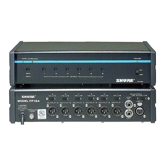 Shure FP16A Bedienungsanleitung