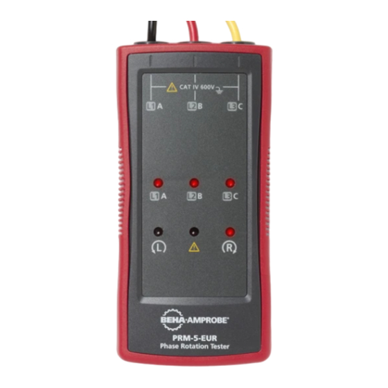 Beha-Amprobe PRM-5-EUR Bedienungsanleitung