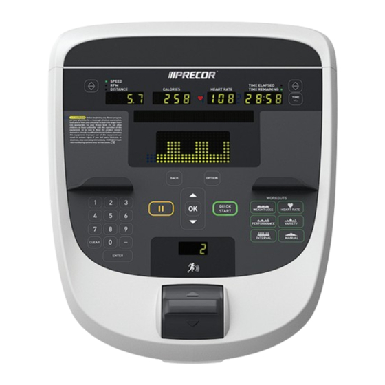 Precor P30-console Betriebs Und Installationsanleitung