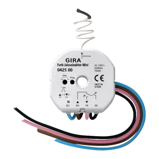 Gira 0425 00 Gebrauchsanleitung