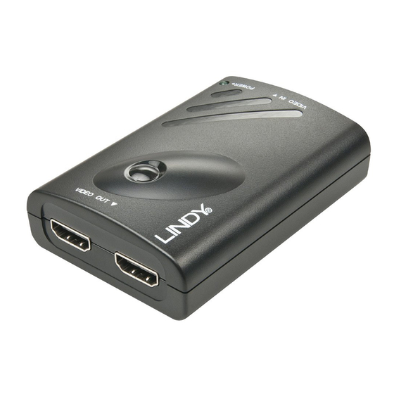 Lindy 2 Port DP Splitter with Expander-view Benutzerhandbuch