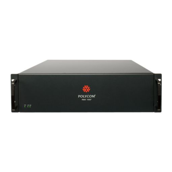 Polycom RMX 1000 v1.1 Schnellstartanleitung
