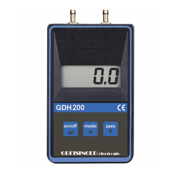 GREISINGER GDH200-12 Bedienungsanleitung