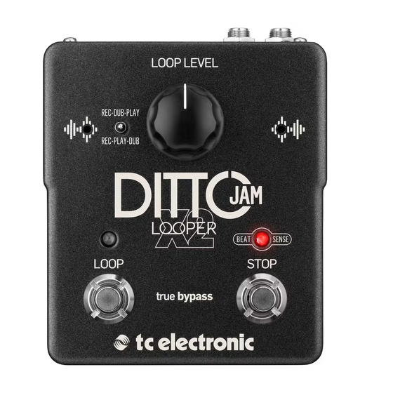 TC Electronic Ditto X2 Looper Bedienungsanleitung