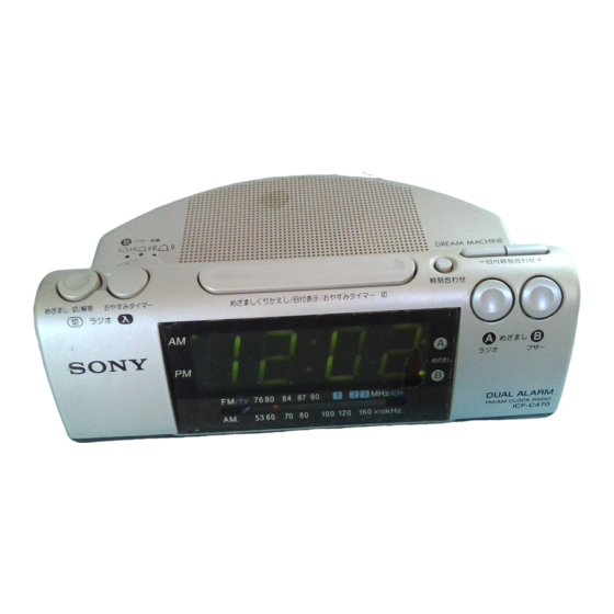 Sony DREAM MACHINE ICF-C470L Bedienungsanleitung