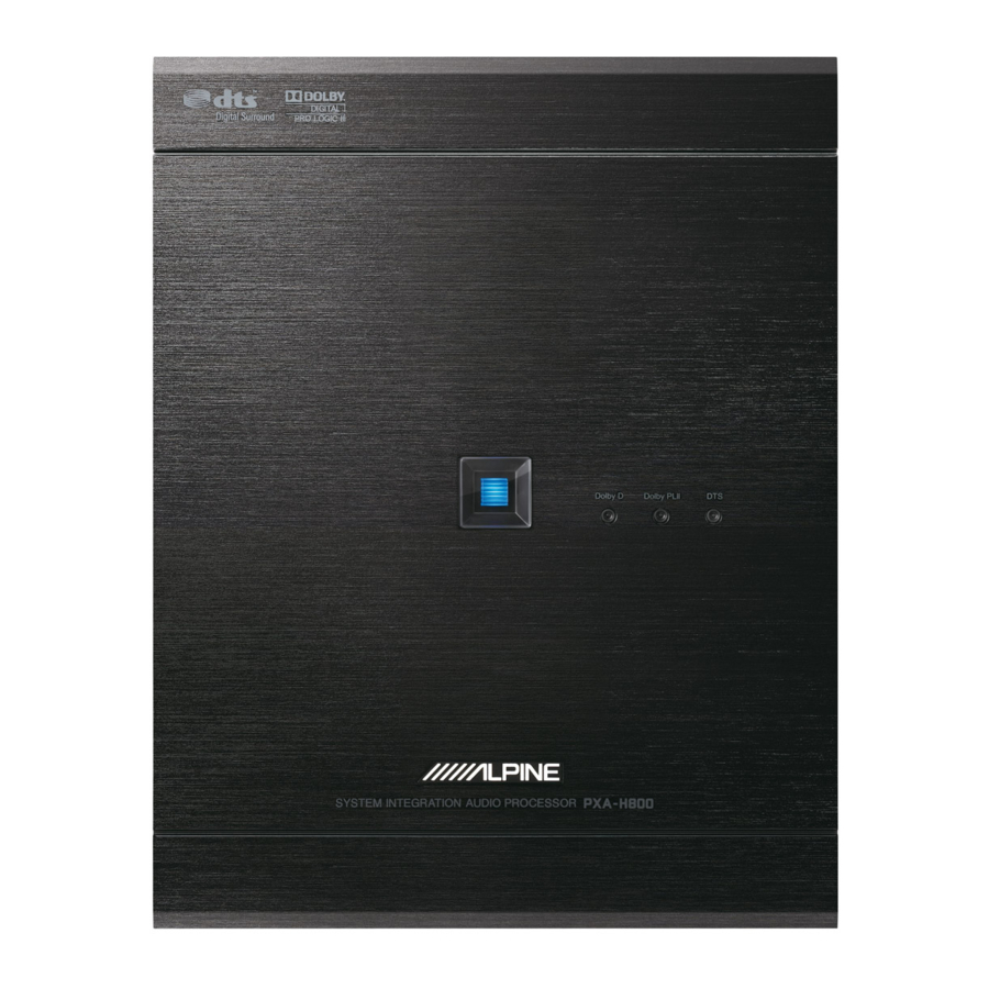Alpine PXA-H800 Bedienungsanleitung