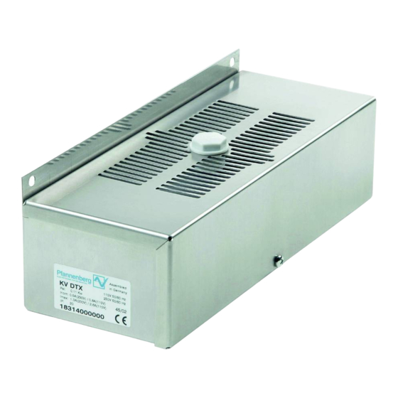 Pfannenberg KV PTC 230V Betriebsanleitung