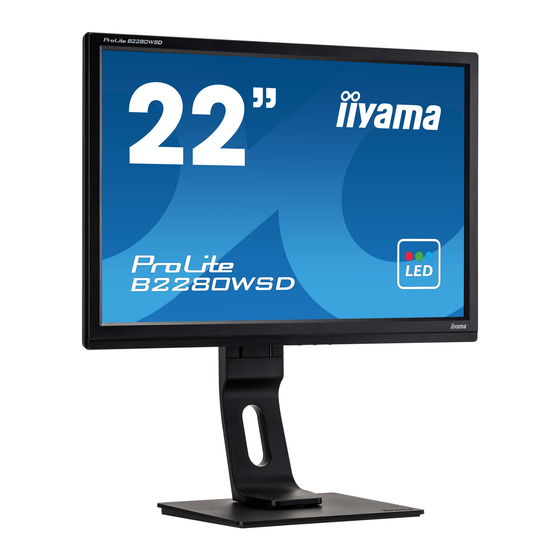 iiyama ProLite B2280WSD Bedienungsanleitung