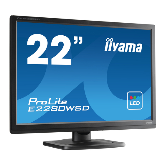 iiyama ProLite B2280WSD Bedienungsanleitung