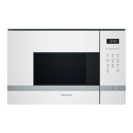Siemens iQ500 BF425LM 0 Serie Gebrauchs- Und Montageanleitung