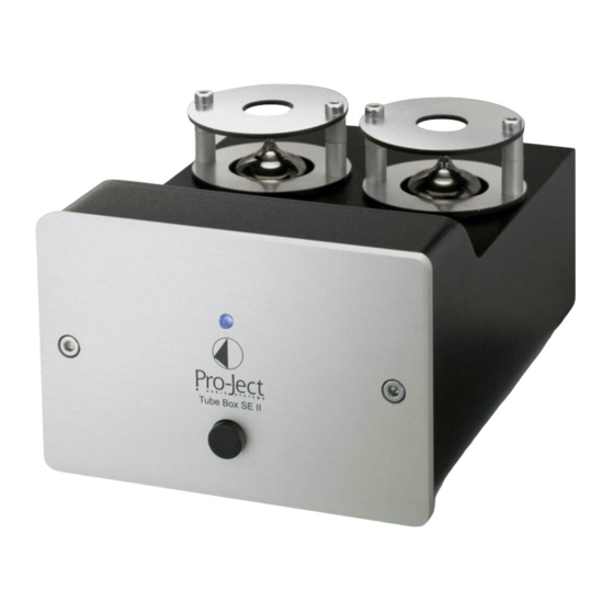 Pro-Ject Audio Systems Tube Box SE II Bedienungsanleitung