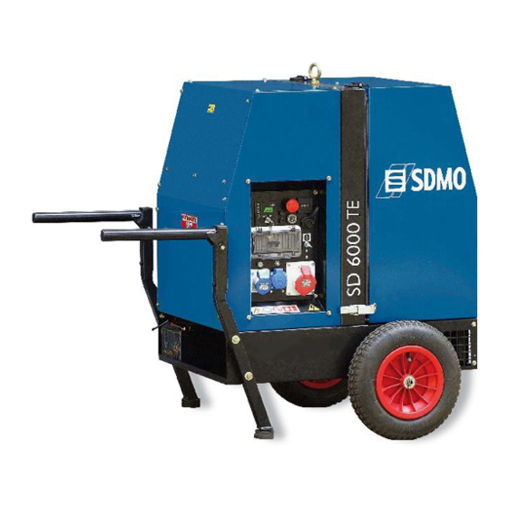 SDMO SD 6000 TE-2 Betriebs- Und Wartungsanleitung