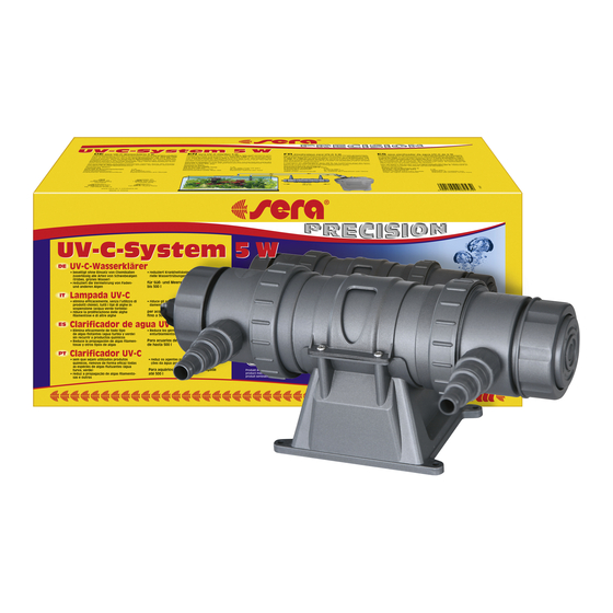 Sera system UV-C 5w Bedienungsanleitung