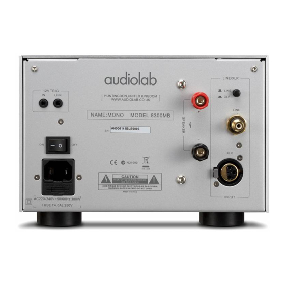Audiolab 8300MB Bedienungsanleitung
