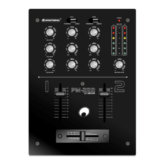 Omnitronic PM-222 Bedienungsanleitung