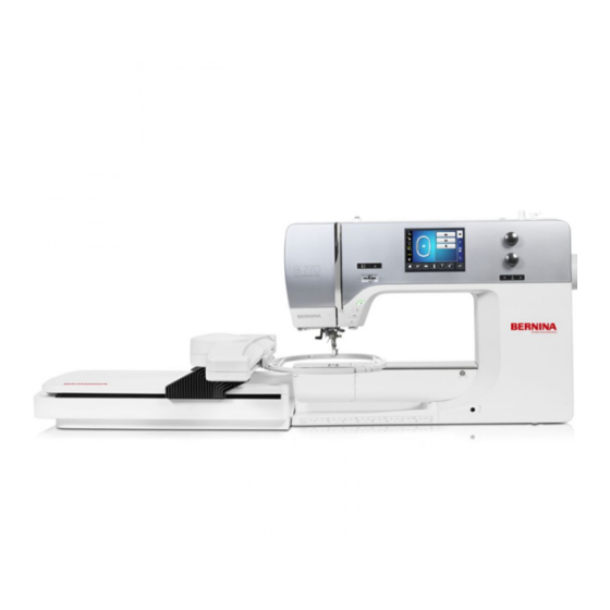 Bernina 770 QE Installationsanleitung