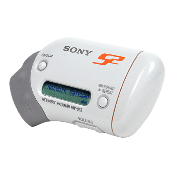 Sony Walkman NW-S21 Bedienungsanleitung
