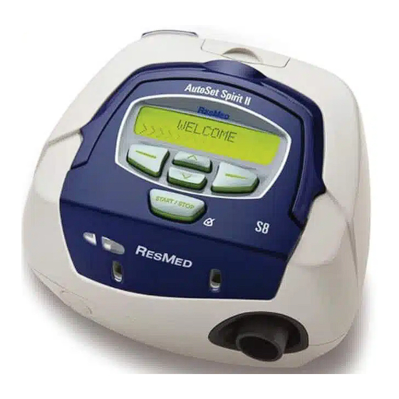 ResMed S8 AutoSet Spirit II System Gebrauchsanweisung