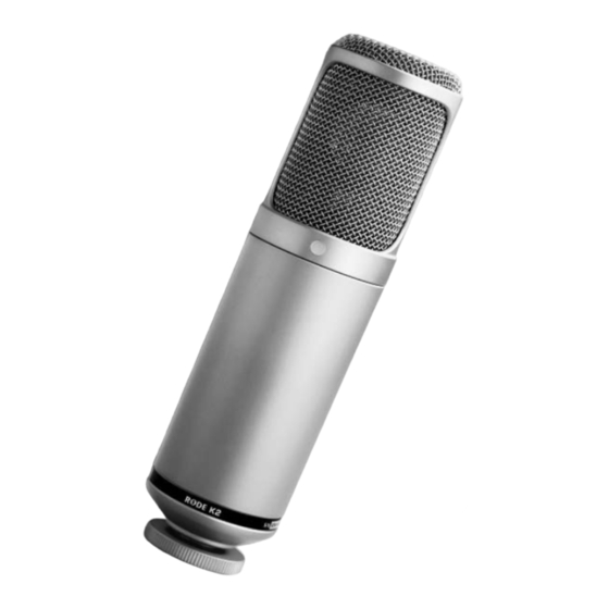 RODE Microphones K2 Bedienungsanleitung