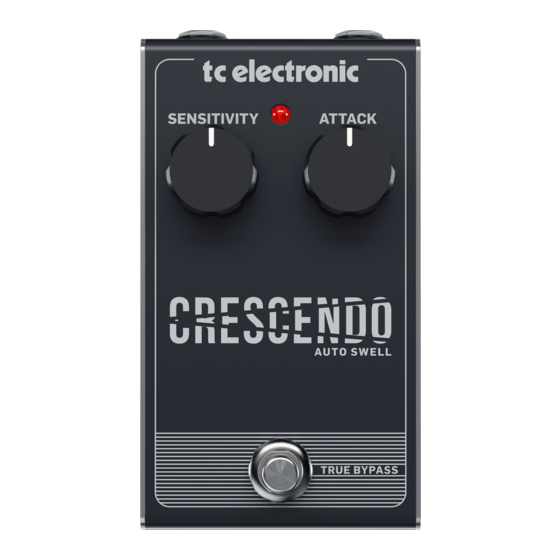 TC Electronic CRESCENDO AUTO SWELL Kurzanleitung