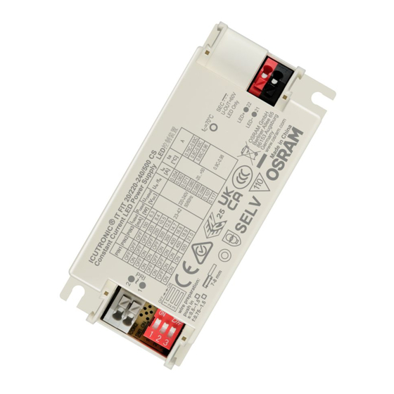 OSRAM OPTOTRONIC OT FIT 20 CS Installations- Und Betriebshinweise