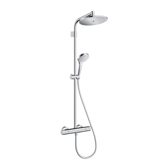 HANSGROHE Showerpipe Aubade 27349000 Gebrauchsanleitung, Montageanleitung
