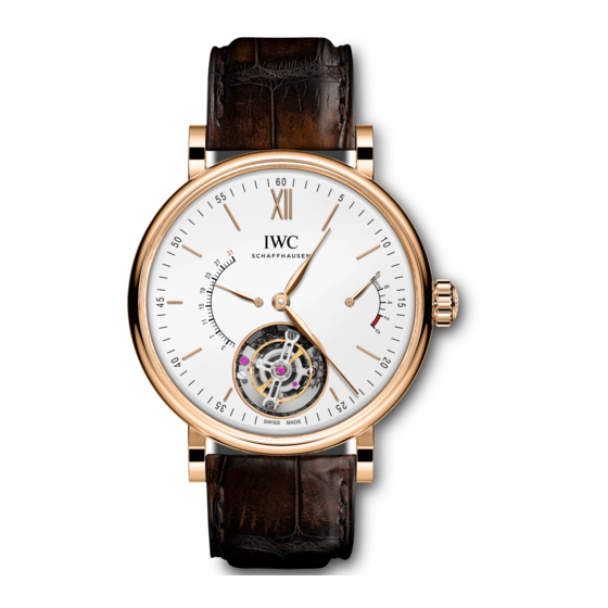 iwc PORTOFINO HAND-WOUND TOURBILLON RÉTROGRADE Bedienungsanleitung