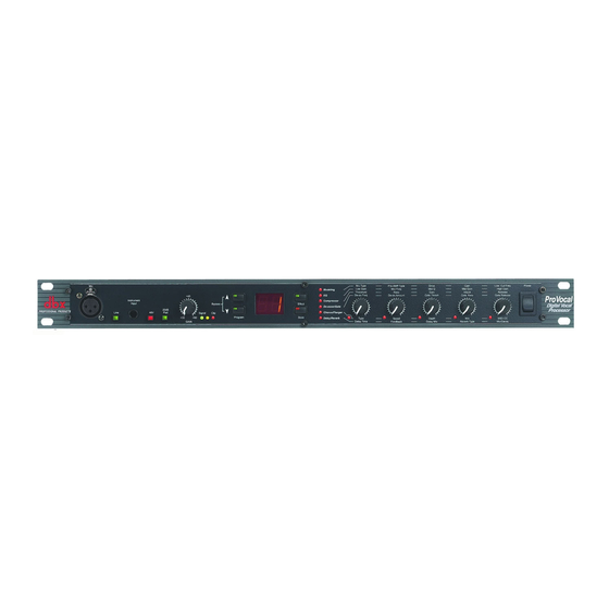 dbx ProVocal Bedienungshandbuch