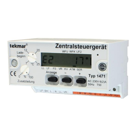 Tekmar 1471 Bedienungsanleitung