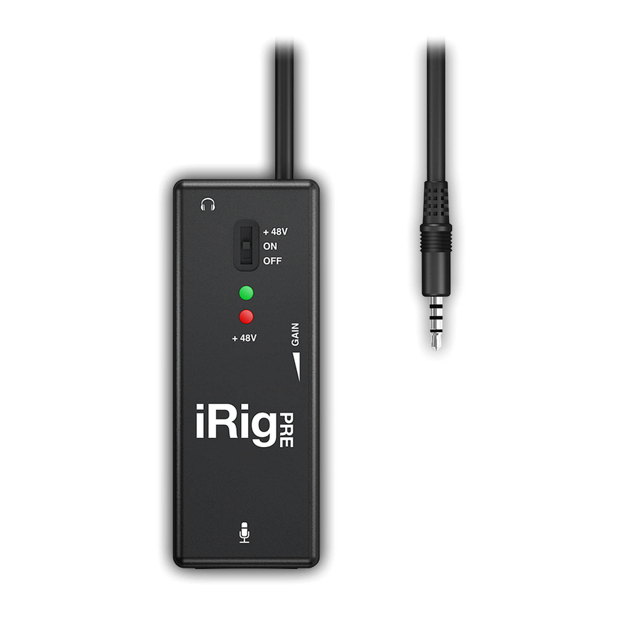 IK Multimedia iRig Pre Benutzerhandbuch