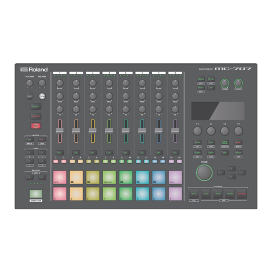 Roland mc-707 Bedienungsanleitung