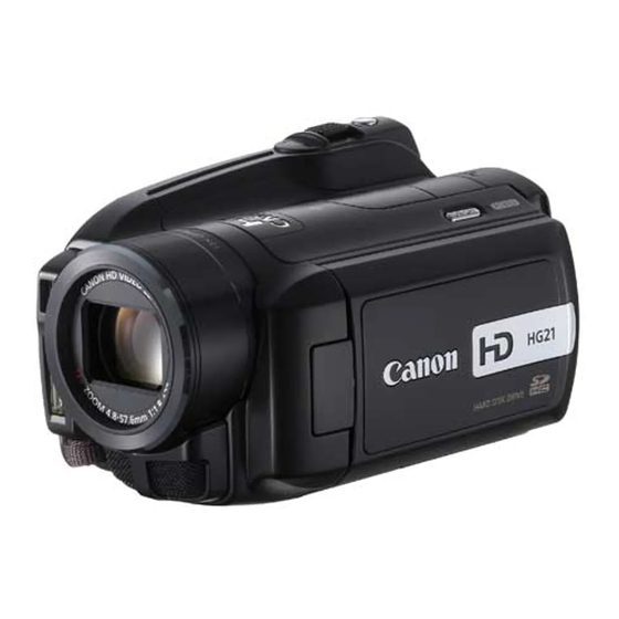 Canon HG20 Bedienungsanleitung