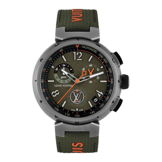 LOUIS VUITTON Chronograph Quarz 39,5 mm Bedienungsanleitung