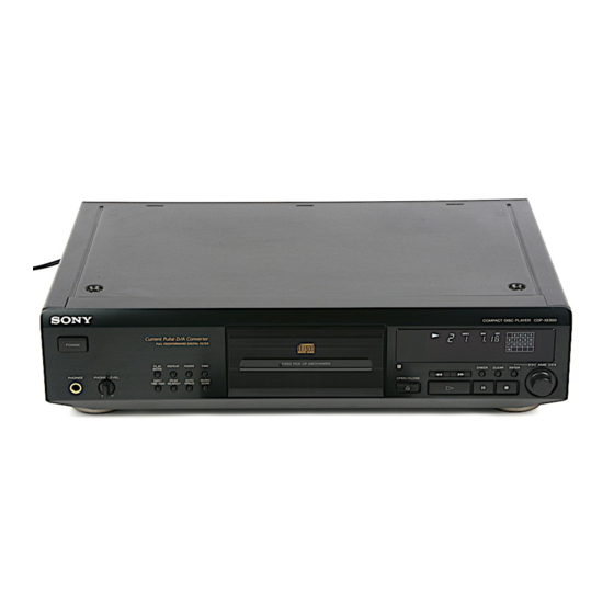 Sony CDP-XE900 Bedienungsanleitung