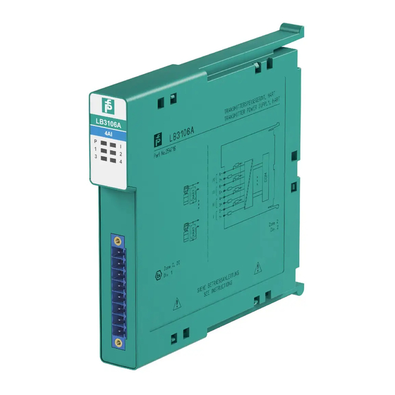 Pepperl+Fuchs LB3106A Betriebsanleitung