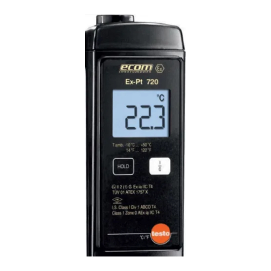 testo 720 Bedienungsanleitung