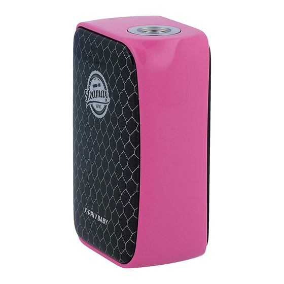 STEAMAX X-PRIV BABY Bedienungsanleitung