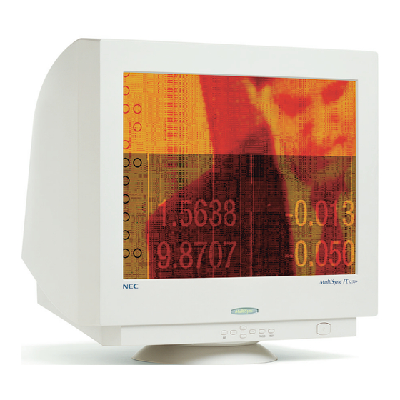 NEC MultiSync FE750+ Bedienungsanleitung