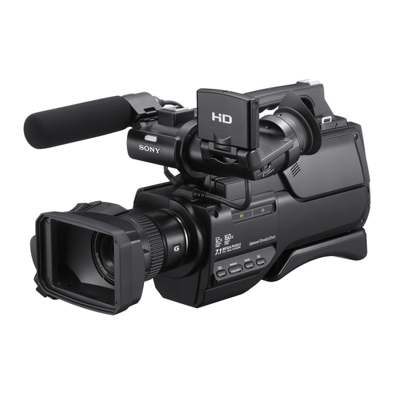 Sony HXR-MC2000E Bedienungsanleitung