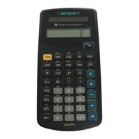 Texas Instruments TI-30 eco RS Handbuch