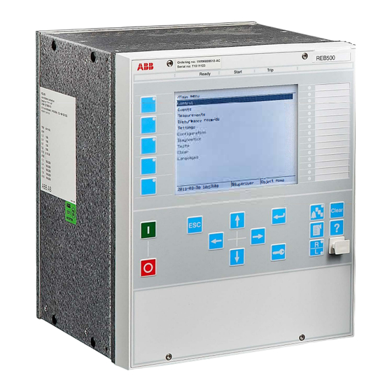 ABB RELION REB500 Anwendungs-Handbuch
