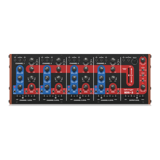 Behringer BDS-3 Schnellstartanleitung
