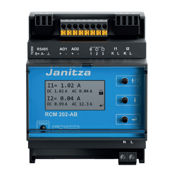 janitza RCM 202-AB Benutzerhandbuch