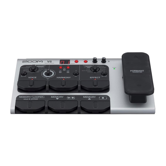 Zoom V6 Kurzanleitung