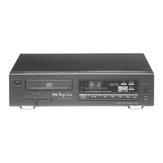IMG STAGELINE CD-102DJ Bedienungsanleitung