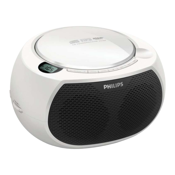 Philips AZ380W Schnellstartanleitung